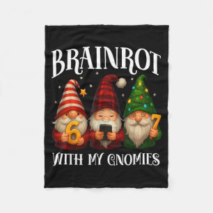 Funny Italian Brainrot Christmas 67 Gnomes X-mas B Fleece Blanket