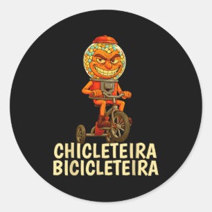 Funny Italian Brainrot Kids Meme Chicleteira Bicic Classic Round Sticker