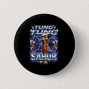 Funny Italian Brainrot Tung Tung Tung Sahur  6 Cm Round Badge