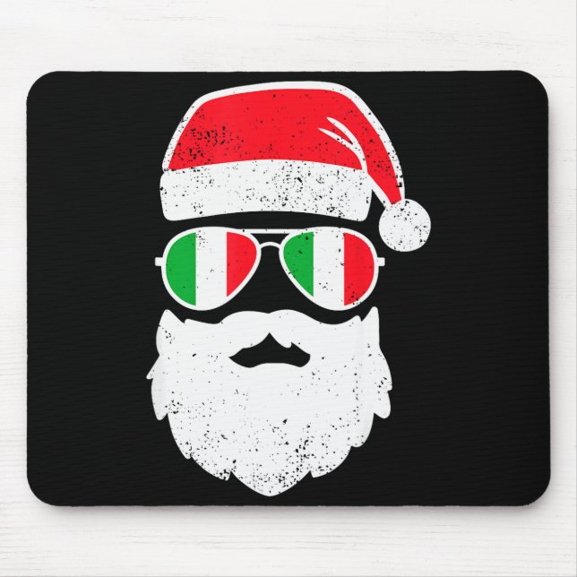 Funny Italian Christmas Pajama Funny Italian Match Mouse Pad (Front)