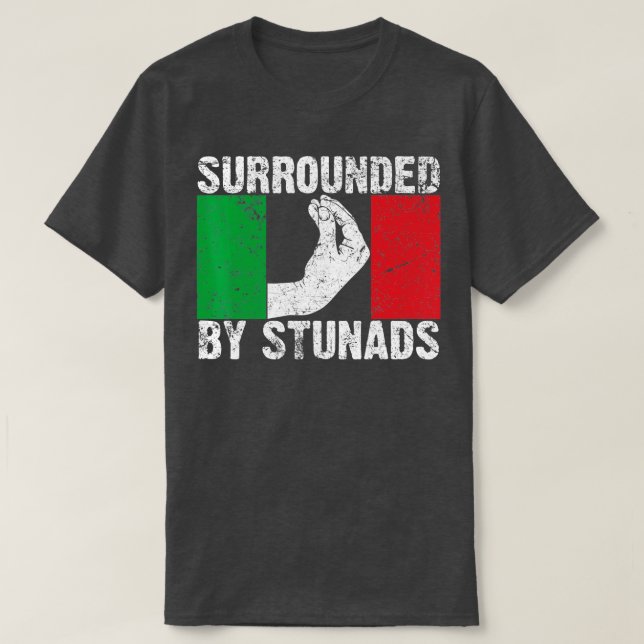 Funny Italian Gift For Men Women Cool Surrounded B T-Shirt (Design Front)