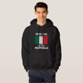 Funny Italian Gift Idea Meatball Italy Flag1 Hoodie (Front Full)