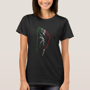 Funny Italian Hand Gesture Italian Flag Italy Ital T-Shirt