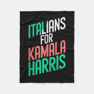 Funny Italians Girls For Kamala Harris Italy 47th  Fleece Blanket
