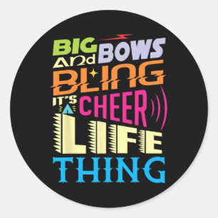 Funny it's A Cheer Life Thing' - Cheerleading Classic Round Sticker