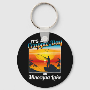 Funny It's A Crappie Day On Minocqua Lake  Key Ring