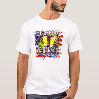 Funny It's Cool I've Had Both My Shots America Fla T-Shirt