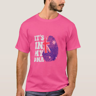 Funny it's in my DNA Australia flag Fingerprint T-Shirt