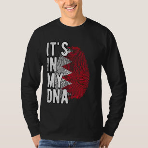 Funny it's in my DNA Bahrain flag Fingerprint T-Shirt