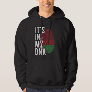 Funny it's in my DNA Belarus flag Fingerprint Hoodie