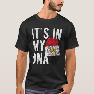 Funny it's in my DNA Egypt flag Fingerprint T-Shirt