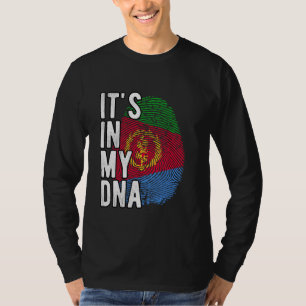 Funny it's in my DNA Eritrea flag Fingerprint T-Shirt