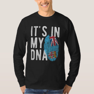 Funny it's in my DNA Fiji flag Fingerprint T-Shirt
