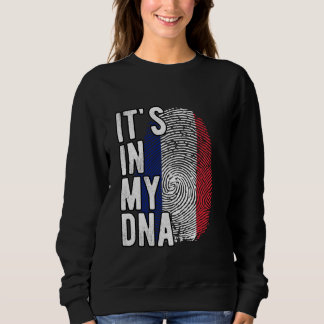 Funny it's in my DNA France flag Fingerprint Sweatshirt