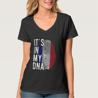 Funny it's in my DNA France flag Fingerprint T-Shirt