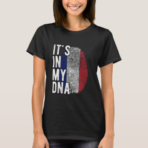 Funny it's in my DNA France flag Fingerprint T-Shirt