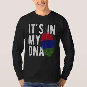 Funny it's in my DNA Gambia flag Fingerprint T-Shirt