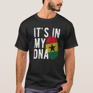 Funny it's in my DNA Ghana flag Fingerprint Premiu T-Shirt