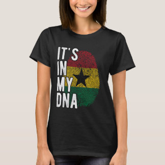 Funny it's in my DNA Ghana flag Fingerprint T-Shirt