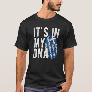 Funny it's in my DNA Greece flag Fingerprint Premi T-Shirt