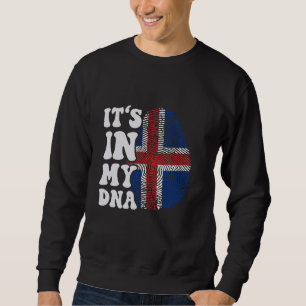 Funny it's in my DNA Iceland flag Fingerprint Sweatshirt