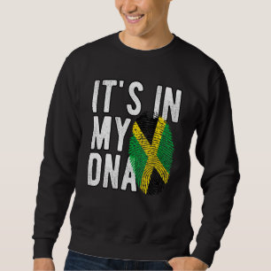 Funny it's in my DNA Jamaica flag Fingerprint Sweatshirt