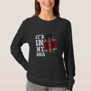Funny it's in my DNA Kenya flag Fingerprint T-Shirt
