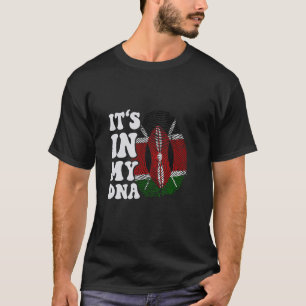 Funny it's in my DNA Kenya flag Fingerprint T-Shirt
