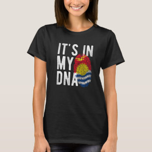 Funny it's in my DNA Kiribati flag Fingerprint Pre T-Shirt