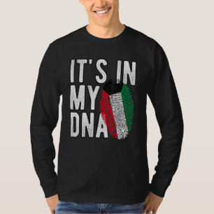 Funny it's in my DNA Kuwait flag Fingerprint T-Shirt