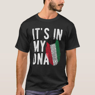 Funny it's in my DNA Kuwait flag Fingerprint T-Shirt