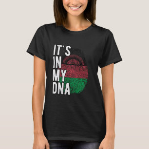 Funny it's in my DNA Malawi flag Fingerprint T-Shirt
