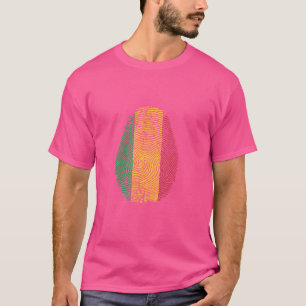Funny it's in my DNA Mali flag Fingerprint T-Shirt