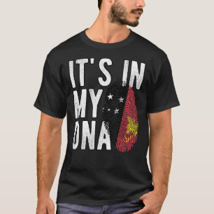 Funny it's in my DNA Papua New Guinea flag Fingerp T-Shirt