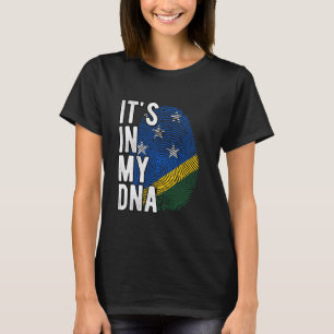 Funny it's in my DNA Solomon Islands flag Fingerpr T-Shirt
