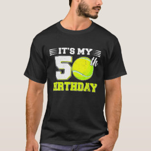 Funny It's My 50th Birthday Tennis Lover 50 Years T-Shirt