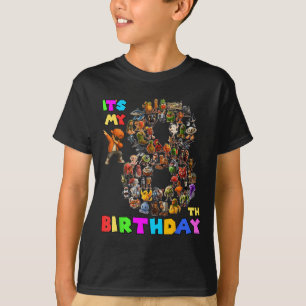 Funny Its My 8th Birthday Italian Brainrot Meme Bo T-Shirt