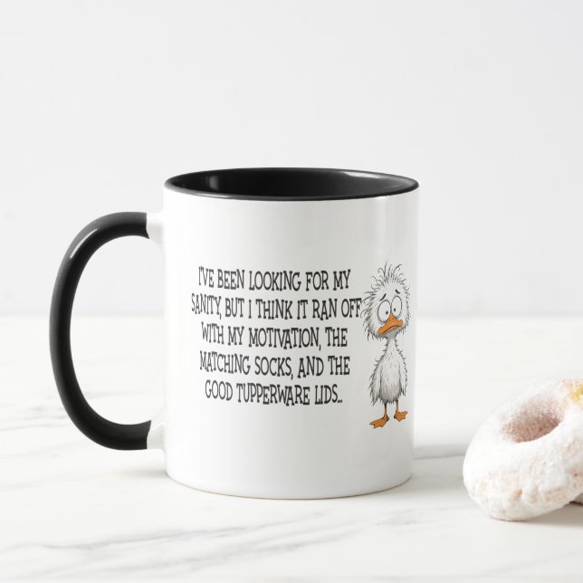 Funny I've Been Looking for My Sanity Mug (With Donut)