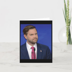 Funny J.d Vance Meme Vice President Debate Face  Card