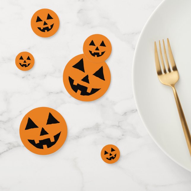  Funny Jack O Lanter Halloween Art Simple Jack O Confetti (Group)
