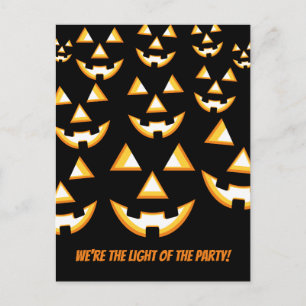 Funny Jack-O'-Lantern Light of the Party Postcard