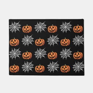Funny Jack o lantern spidersweb Halloween Doormat