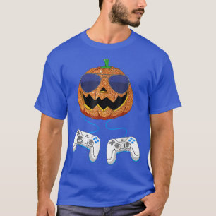 Funny Jack O Lantern Video Games Men Boys Gamer Ha T-Shirt