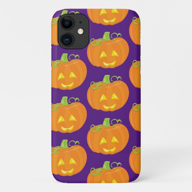 Funny Jack O'Lantern Pumpkin Halloween Pattern Case-Mate iPhone Case (Back)
