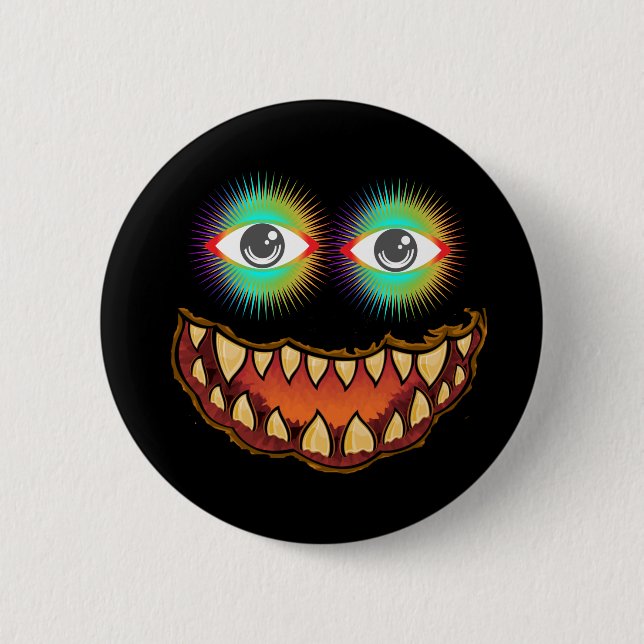 Funny Jack o'lantern Thunder_Cove 6 Cm Round Badge (Front)