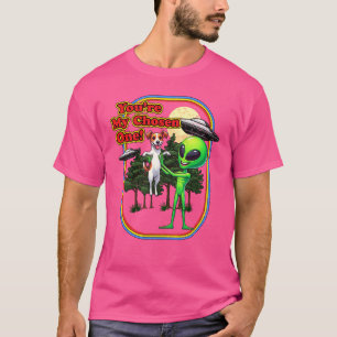 Funny Jack Russel Alien You're Chosen One UFO Men  T-Shirt