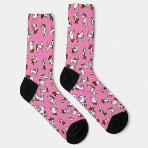 Funny Jack Russell Cartoon Socks