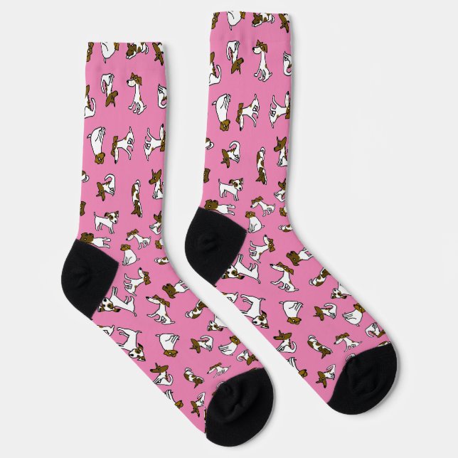 Funny Jack Russell Cartoon Socks (Right)