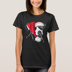 Funny Jack Russell Terrier Santa Christmas dog mum T-Shirt