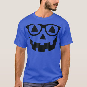 Funny JackOLantern Halloween Pumpkin Face SunGlass T-Shirt